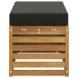 Preview: Outdoor Hocker Bank Massivholz Akazie Natur