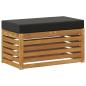 Preview: Outdoor Hocker Bank Massivholz Akazie Natur