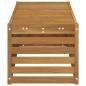Preview: Outdoor Hocker Bank Massivholz Akazie Natur 115 x 43 x 37 cm