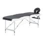 Preview: ARDEBO.de - Massageliege Klappbar 4-Zonen Aluminiumgestell Schwarz und Weiß