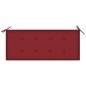 Preview: Stapelbare Gartenbank mit Auflage 128,5 cm Massivholz Teak