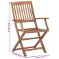Preview: Klappbare Gartenstühle 6 Stk. mit Kissen Massivholz Akazie