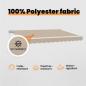 Preview: Markisenrahmen Beige 250 x 200 cm Polyester mit PU-Beschichtung