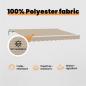 Preview: Einziehbare Markise Beige 250 x 200 cm Stoff