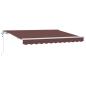 Preview: Ausziehbare Markise Braun 350 x 200 cm Stoff
