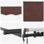 Preview: Einziehbare Markise Braun 350 x 200 cm Stoff
