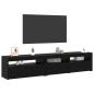 Preview: TV-Schränk 2 pcs Schwarz Eichen-Optik 195 x 35 x 40 cm