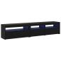 Preview: TV-Schränk 2 pcs Schwarz Eichen-Optik 195 x 35 x 40 cm