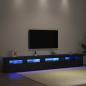Preview: TV-Schrankset 3 pcs Schwarz Eichen-Optik 270 x 35 x 40 cm
