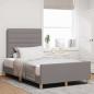 Preview: ARDEBO.de - Bettgestell mit Kopfteil Taupe 120 x 190 cm Stoff