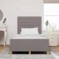 Preview: Bettgestell mit Kopfteil Taupe 120 x 190 cm Stoff