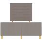 Preview: Bettgestell mit Kopfteil Taupe 120 x 190 cm Stoff