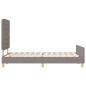 Preview: Bettgestell mit Kopfteil Taupe 120 x 190 cm Stoff