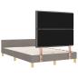 Preview: Bettgestell mit Kopfteil Taupe 120 x 190 cm Stoff