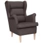 Preview: Sessel Dunkelbraun 74x84x100 cm Stoff