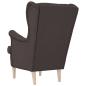 Preview: Sessel Dunkelbraun 74x84x100 cm Stoff