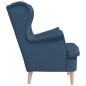Preview: Sessel Blau 74x84x100 cm Stoff