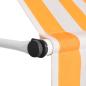 Preview: Einziehbare Markise Handbetrieben 150 cm Orange/Weiß Gestreift