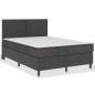 Preview: Boxspring-Bettgestell Grau Stoff 180x200 cm