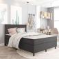 Preview: Boxspring-Bettgestell Grau Stoff 180x200 cm