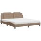 Preview: Bett mit Matratze "Zadar" Cappuccino-Braun 180x200 cm Kunstleder