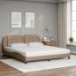 Preview: Bett mit Matratze "Zadar" Cappuccino-Braun 180x200 cm Kunstleder