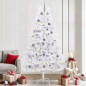 Preview: Künstlicher klappbarer Weihnachtsbaum Weiß 120 x 120 x 240 cm