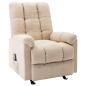 Preview: ARDEBO.de - Massagesessel Creme Stoff