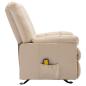 Preview: Massagesessel Creme Stoff