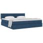 Preview: Aufbewahrungsbett mit Matratze Blau 200 x 200 cm Samt
