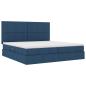 Preview: Aufbewahrungsbett mit Matratze Blau 200 x 200 cm Stoff