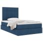 Preview: Aufbewahrungsbett mit Matratze Blau 120 x 190 cm Stoff
