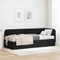 Preview: ARDEBO.de - Eckbettgestell Schwarz 80 x 200 cm Samt