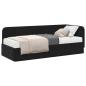 Preview: Eckbettgestell Schwarz 80 x 200 cm Samt