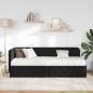 Preview: Eckbettgestell Schwarz 80 x 200 cm Samt