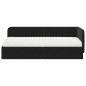 Preview: Eckbettgestell Schwarz 80 x 200 cm Samt