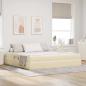 Preview: ARDEBO.de - Aufbewahrungsbett mit Matratze Creme 200 x 200 cm Polyester