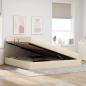 Preview: Aufbewahrungsbett mit Matratze Creme 200 x 200 cm Polyester