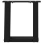 Preview: Couchtischbeine U-Form 2 Stk. Schwarz 30x(30-31) cm Stahl
