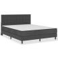 Preview: Boxspringbett Dunkelgrau Stoff 180x200 cm