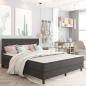 Preview: Boxspringbett Dunkelgrau Stoff 180x200 cm