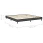 Preview: Boxspringbett Dunkelgrau Stoff 200x200 cm