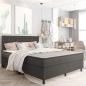 Preview: ARDEBO.de - Boxspringbett Dunkelgrau Stoff 180x200 cm