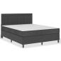 Preview: Boxspringbett Dunkelgrau Stoff 180x200 cm