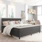 Preview: Boxspringbett Dunkelgrau Stoff 200x200 cm