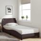 Preview: Bett mit Matratze "Dover" Dunkelbraun 80x200 cm Stoff