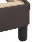 Preview: Bett mit Matratze "Dover" Dunkelbraun 80x200 cm Stoff