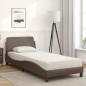 Preview: Bett mit Matratze "Dover" Braun 80x200 cm Kunstleder