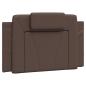 Preview: Bett "Viana" mit Matratze Braun 80x200 cm Kunstleder