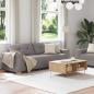 Preview: Sofa 2 stk. Taupe Leinenmischgewebe